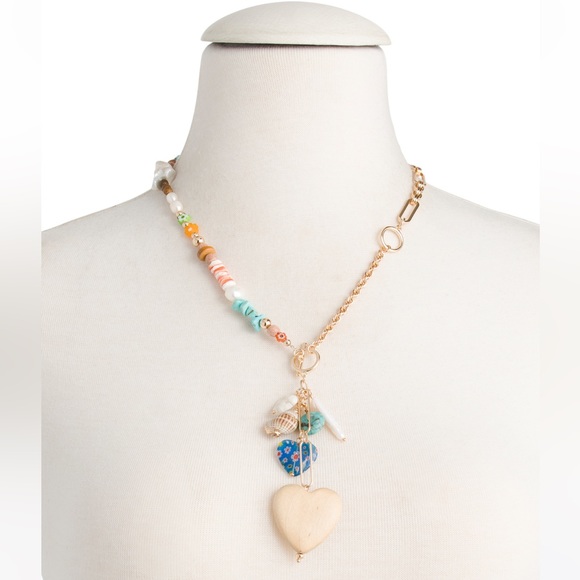 Dannijo Francesca Goldtone & Mixed Media Lariat Necklace NWT - Picture 11 of 17